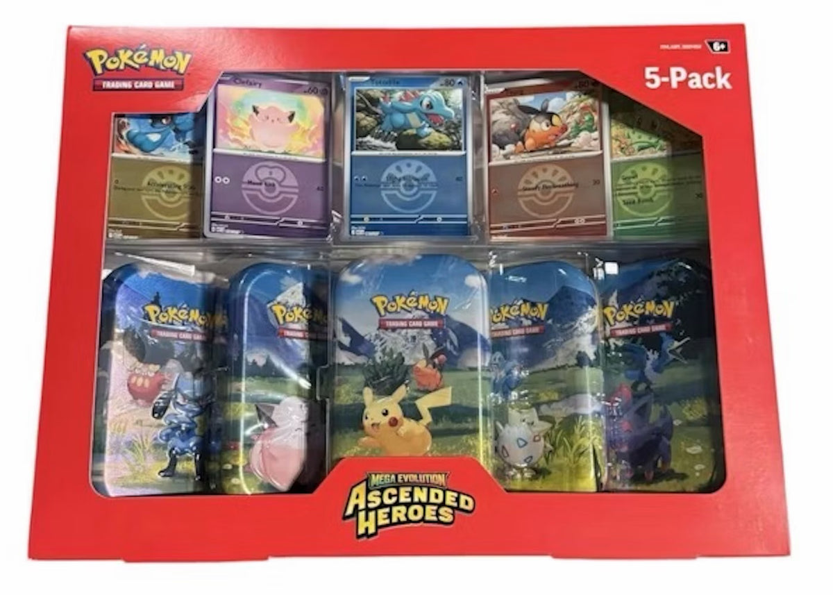 Mega Evolution : Ascended Heroes 5 pack mini tins